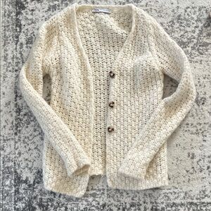 Zara Off-White Chunky Knit Cardigan